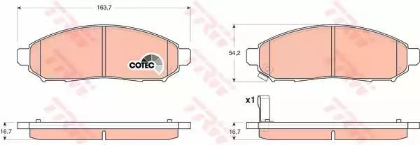 OUTLET! - KLOCKI HAM. NISSAN P. NAVARA 05- TRW GDB3404