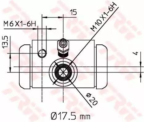 CYLINDEREK HAM. RENAULT CLIO/THALIA 98- LE/PR TRW BWC243