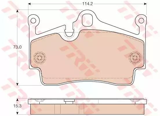 Klocki hamulcowe tył Porsche 911 996 CARRERA 97- CAYMAN 04- TRW GDB1961