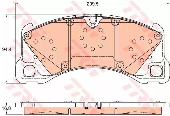 KLOCKI HAM. PORSCHE P. CAYENNE 10- TRW GDB2052