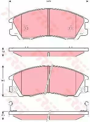 Klocki hamulcowe przód Hyundai TERRACAN 01- I30 07- TRW GDB3299