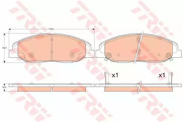 Klocki hamulcowe przód Cadilac CTS 08- TRW GDB4457