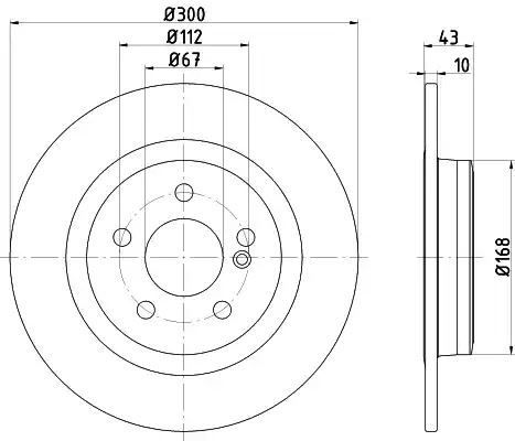 Tarcza hamulcowa tył Mercedes SLK R172 1,8-5,5 11- 300x10 Textar 92277503