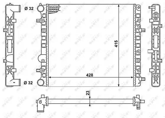 CHŁODNICA VW FOX 1,4 05- NRF 50140