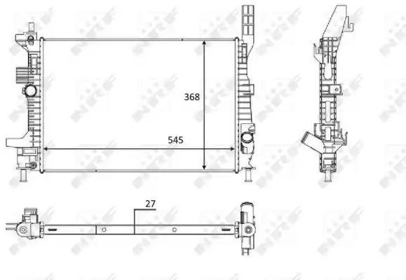 Chłodnica Ford FOCUS 1.0 02-2012- NRF 58650