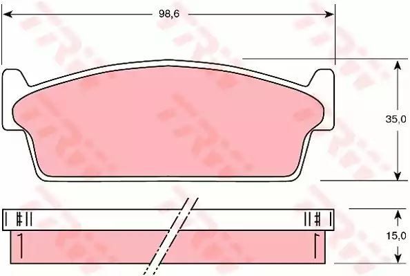 Klocki hamulcowe tył Nissan 200SX TRW GDB1021