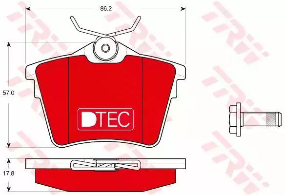 Klocki hamulcowe tył Peugeot 407 04- TRW GDB1596DTE