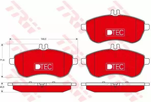 Klocki hamulcowe przód Mercedes W204 C180-300 BEZ SPORT TRW GDB1736DTE