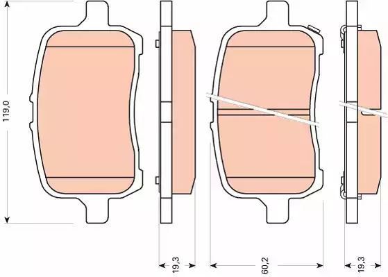 Klocki hamulcowe przód Opel GT KABRIOLET 07- TRW GDB1755