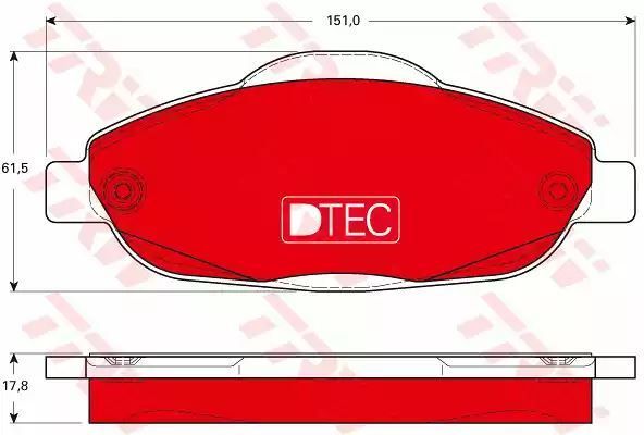 Klocki hamulcowe przód Peugeot 308 3008 5008 07- TRW GDB1761DTE