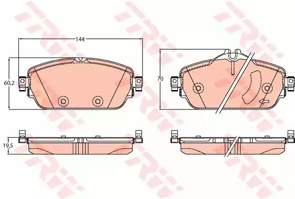 Klocki hamulcowe tył Opel ADAM 14- CORSA E 14- TRW GDB2093