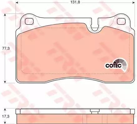 Klocki hamulcowe przód Land Rover RANGE ROVER 05-09 TRW GDB1743
