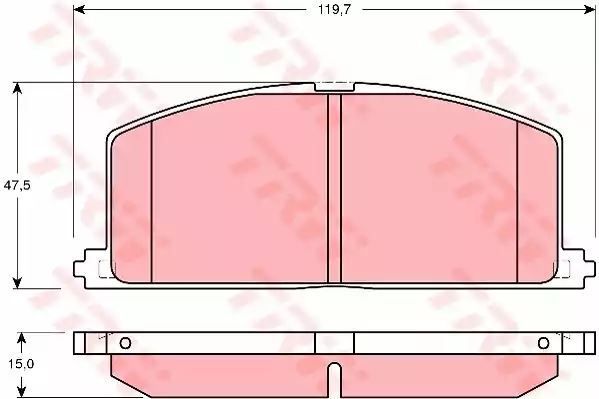 Klocki hamulcowe przód Toyota COROLLA TRW GDB3184