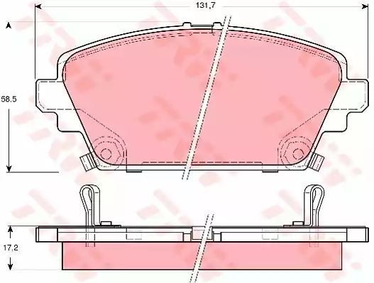 Klocki hamulcowe przód Nissan ALMERA TRW GDB3186