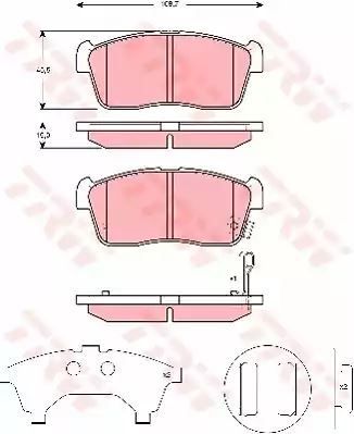 Klocki hamulcowe przód Suzuki IGNIS TRW GDB3276
