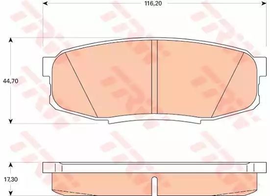 Klocki hamulcowe tył Toyota LANDCRUISER 08- TRW GDB3491