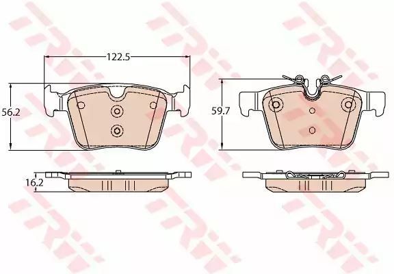 Klocki hamulcowe tył Volvo S90 V90 XC90 2,0 14- ATE TRW GDB2110
