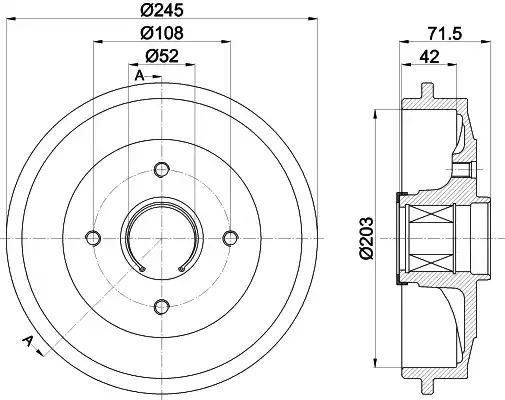 BĘBEN HAM. CITROEN T. C2/C3 1,1-1,6 02- Z ŁOŻYSKIEM ABS Textar 94041200