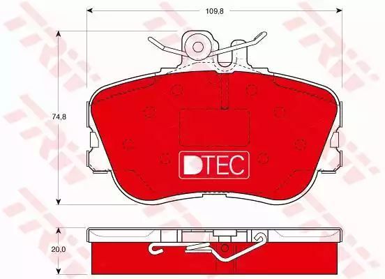 Klocki hamulcowe przód Mercedes W202 93-00 TRW GDB1094DTE