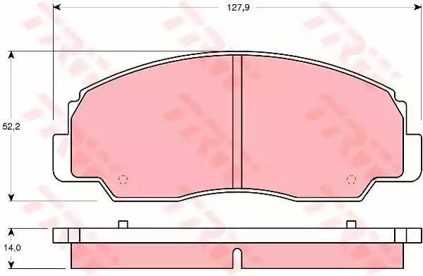 Klocki hamulcowe przód Daihatsu ROCKY. TRW GDB1134