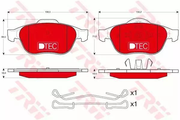 Klocki hamulcowe przód Renault LAGUNA TRW GDB1468DTE