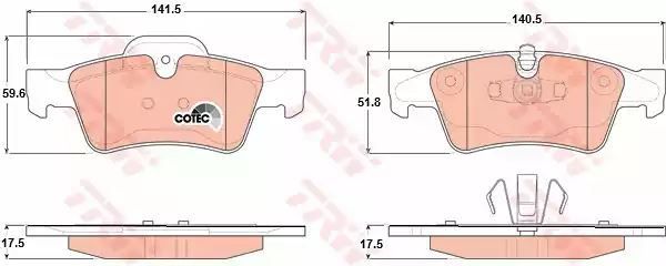 Klocki hamulcowe tył Mercedes W164 W251 TRW GDB1643