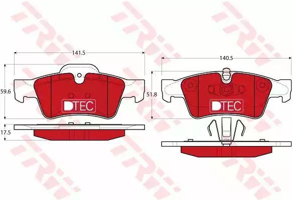 Klocki hamulcowe tył Mercedes W164 W251 TRW GDB1643DTE