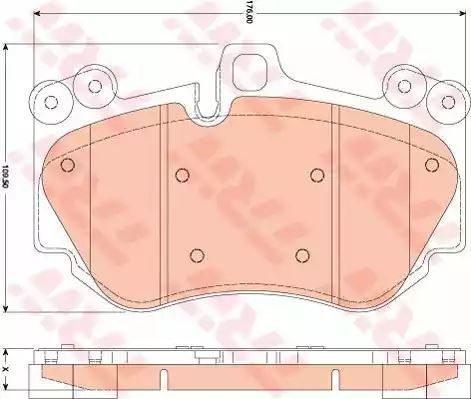 Klocki hamulcowe przód Porsche CAYENNE 02- koła 19 BREMBO TRW GDB1764