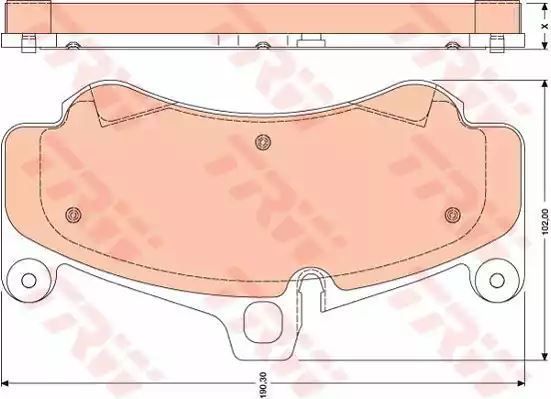 Klocki hamulcowe przód Porsche 911 01-11 CARRERA GT 03-06 TRW GDB1779