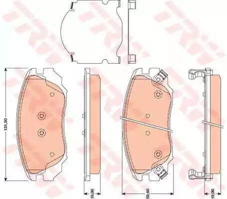Klocki hamulcowe przód Opel INSIGNIA 08- 1,6-2,0 CDTI TRW GDB1782