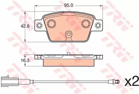 Klocki hamulcowe tył Fiat STILO 01- TRW GDB2054