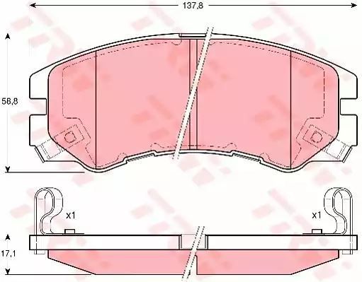 Klocki hamulcowe przód Opel FRONTERA TRW GDB3162
