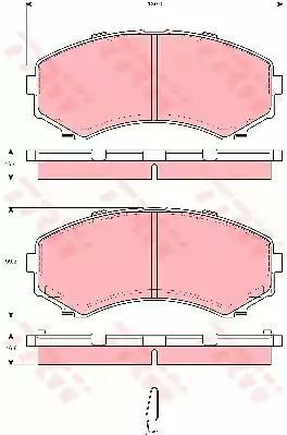 Klocki hamulcowe przód Mitsubishi PAJERO 00- LAND CRUISER GRANDIS TRW GDB3254