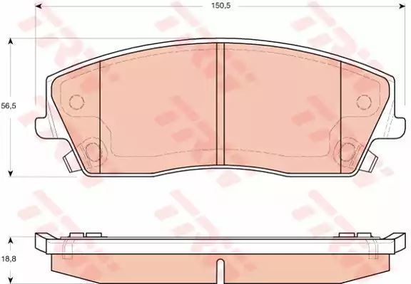 Klocki hamulcowe przód Chrysler 300C TRW GDB4140