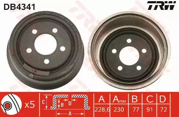 BĘBEN HAM. JEEP T. CHEROKEE/WRANGLER 2,1-4,0 84-07 TRW DB4341