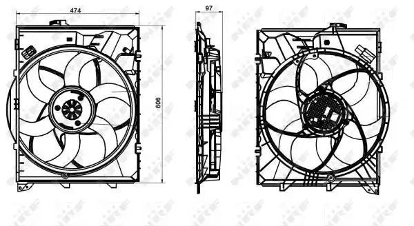 WENTYLATOR CHŁODNICY BMW E81/87 1,6/2,0 04-13 NRF 47862