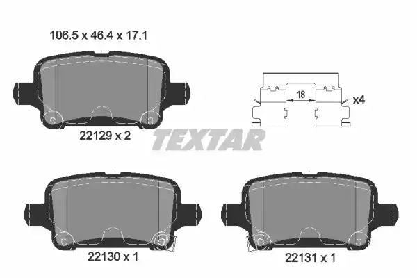 KLOCKI HAM. OPEL T. ASTRA K 1,0-1,6 15- Textar 2212901
