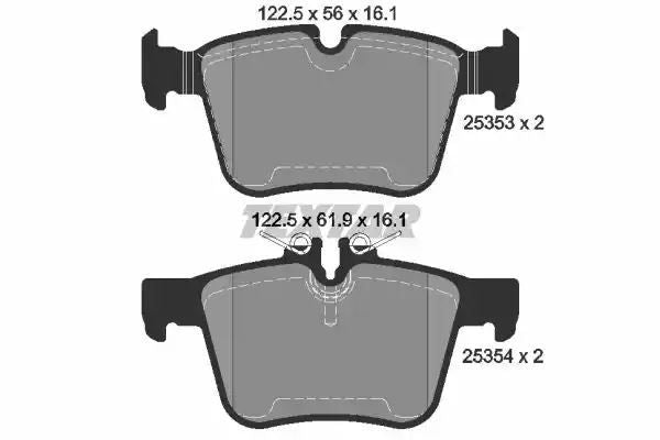Klocki hamulcowe tył Mercedes W205 1,6-3,0 14- Textar 2535301