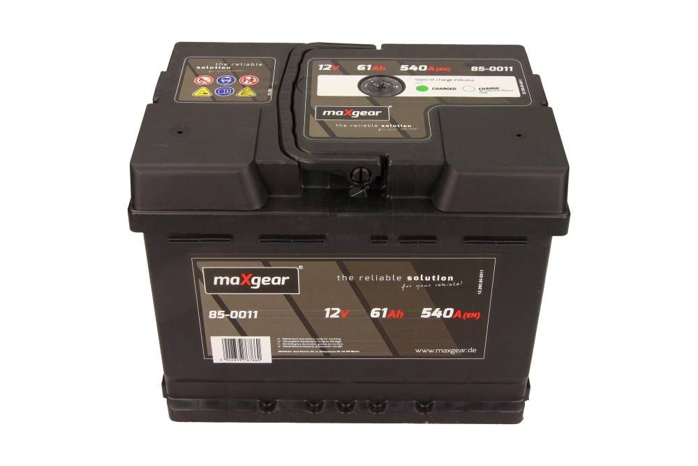 AKUMULATOR 12V 61AH 540A L- 242X175X190 Z OCZKIEM KONTROLNYM MaXgear 85-0011
