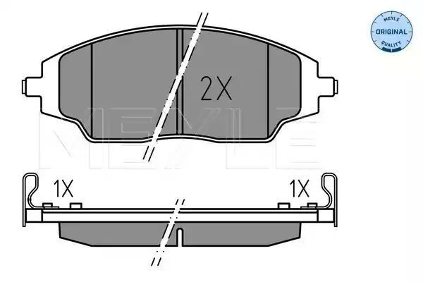 KLOCKI HAMULCOWE PRZÓD CHEVROLET AVEO 1,2-1,6 11- MEYLE 252572218
