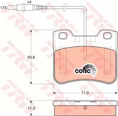 Klocki hamulcowe przód Citroen AX TRW GDB1031