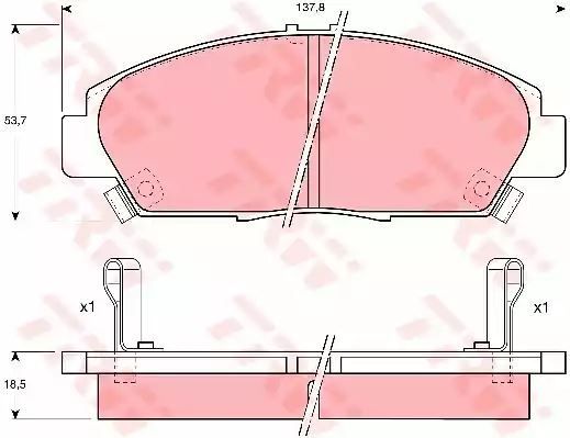 Klocki hamulcowe przód Honda ACCORSAD TRW GDB1061