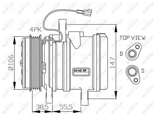 KOMPRESOR KLIMATYZACJI CHEVROLET MATIZ 1.0I 05- NRF 32871G