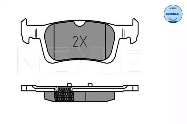 KLOCKI HAMULCOWE TYŁ PEUGEOT 308 1,2-2,0 13- MEYLE 252584116