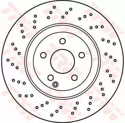 Tarcza hamulcowa przód Mercedes W221 05- TRW DF6077S