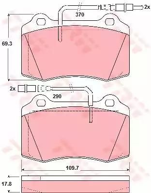 Klocki hamulcowe przód Peugeot 406 97- TRW GDB1359