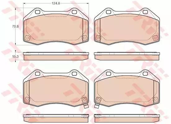 Klocki hamulcowe przód Opel CORSA D 11- CORSA E 15- TRW GDB1979