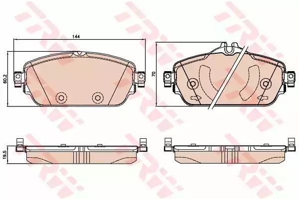 Klocki hamulcowe przód Mercedes W205 2,0-2,2 14- TRW GDB2070