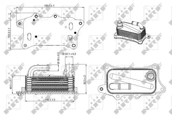 Chłodnica oleju Audi S5 09- NRF 31270