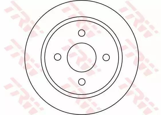 Tarcza hamulcowa tył Ford FOCUS TRW DF1654